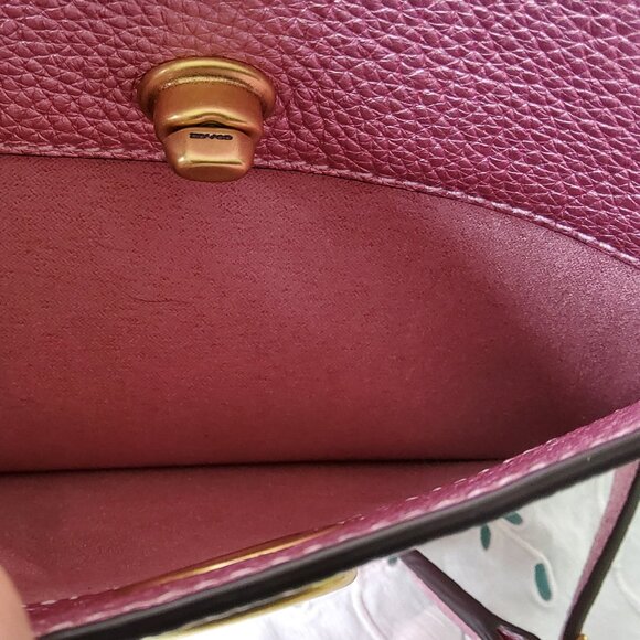 Coach C6662 Slim Turnlock Crossbody in Pink Metallic - Picture 7 of 14